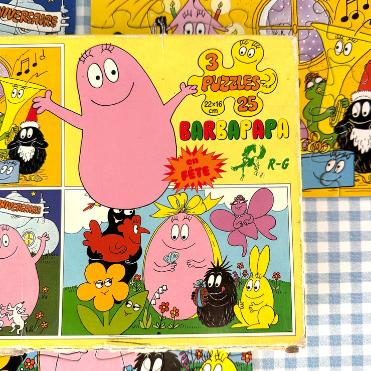 Lot de 3 puzzles Barbapapa