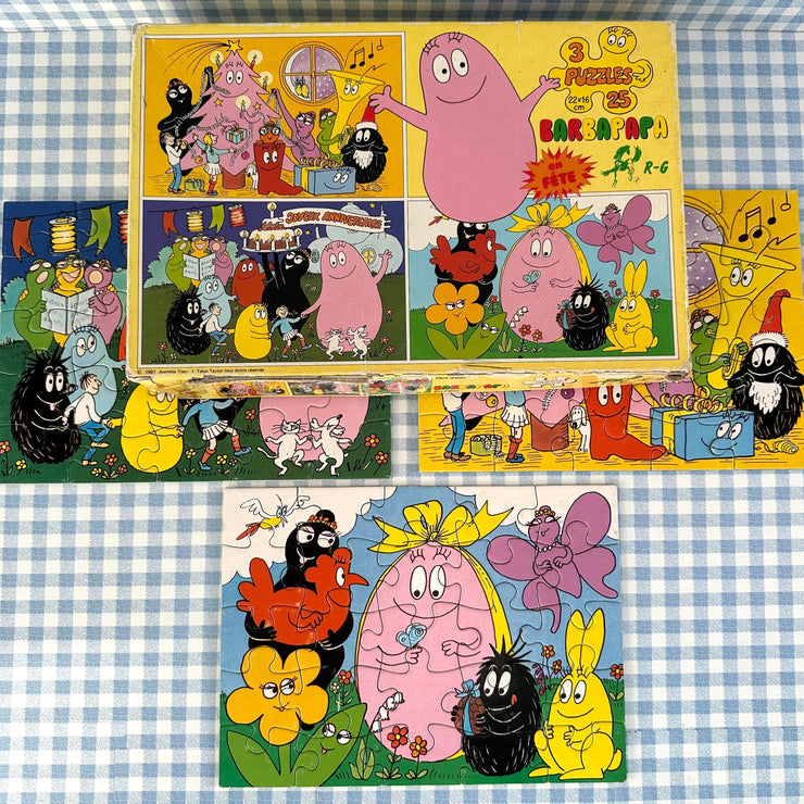 Lot de 3 puzzles Barbapapa