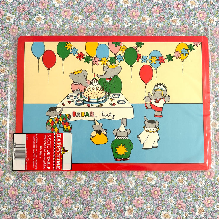 Lot de 5 sets de table Babar