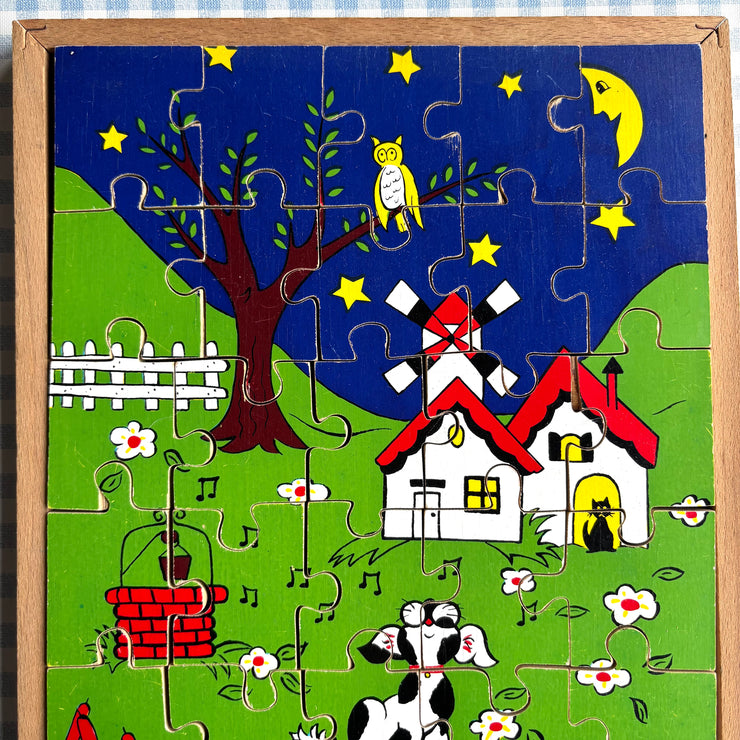 Puzzle chien lune