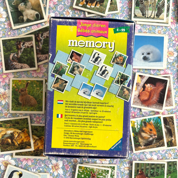 Jeu memory bébés animaux