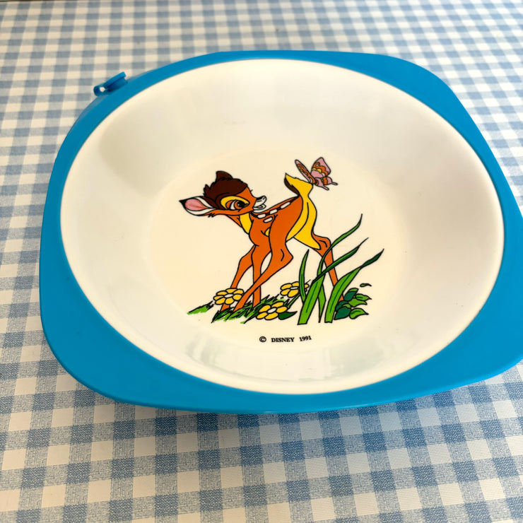 Assiette chauffante Bambi bleue