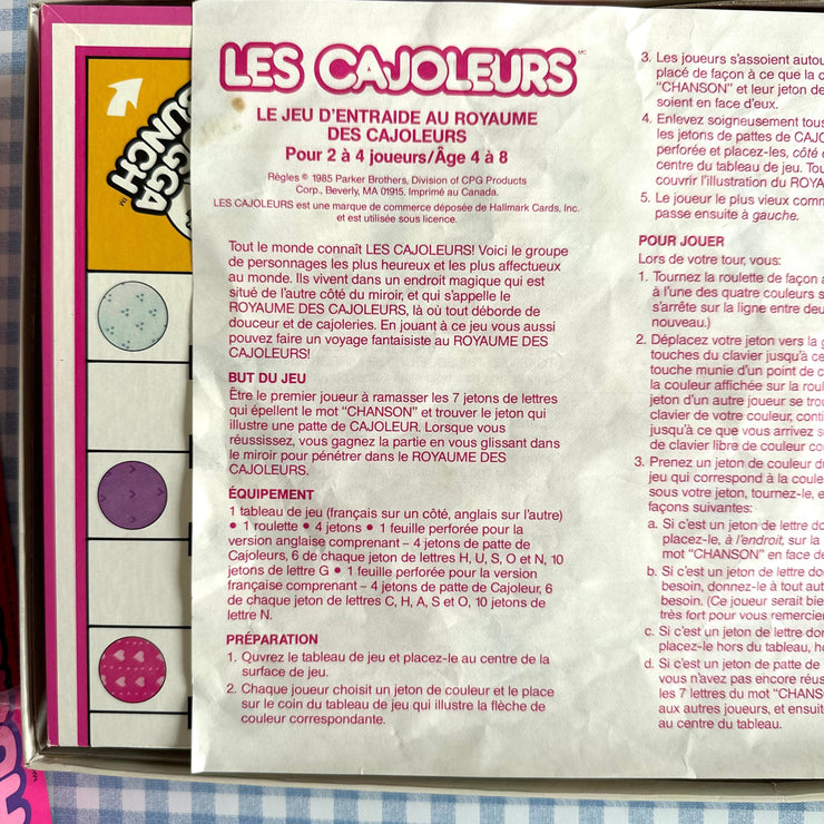 Jeu de société Les cajoleurs 1985