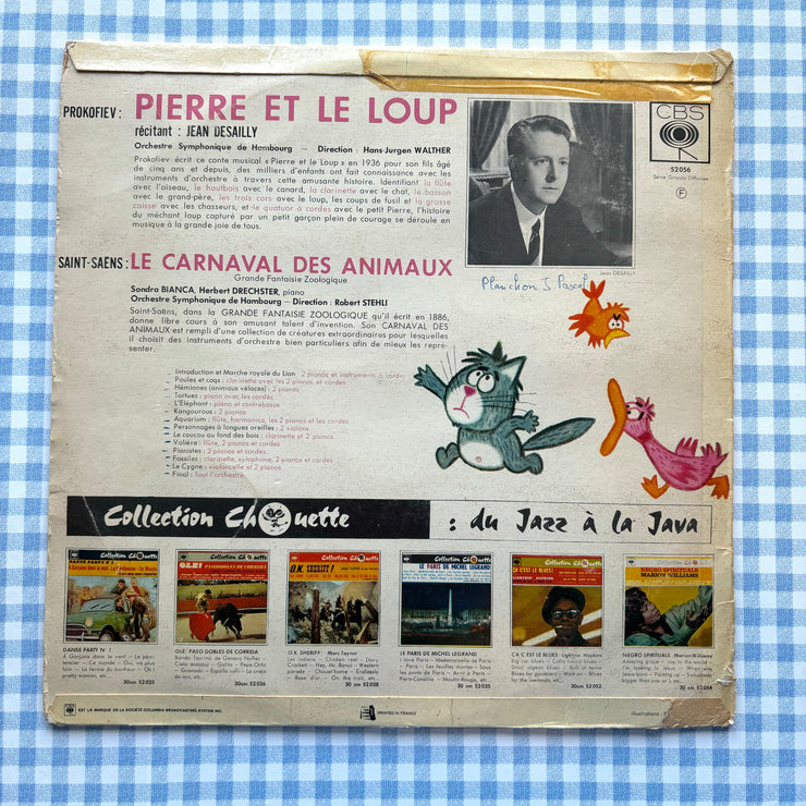 Vinyle Pierre et le Loup / carnaval des animaux