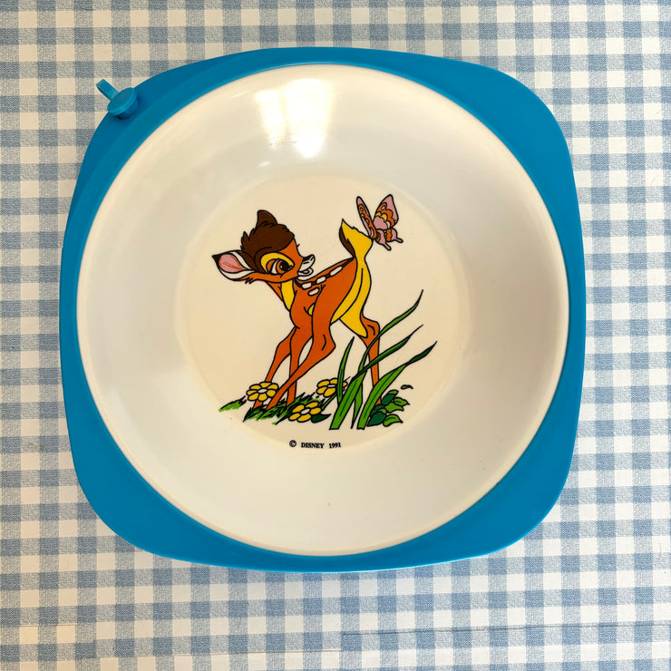 Assiette chauffante Bambi bleue