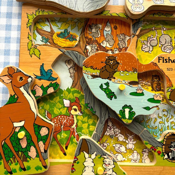 Puzzle Fisher Price animaux forêt