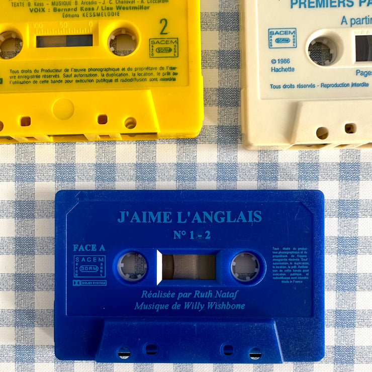 Lot de 3 cassettes en anglais