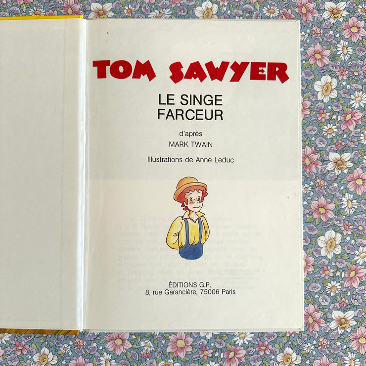 Livre Tom Sawyer - le singe farceur